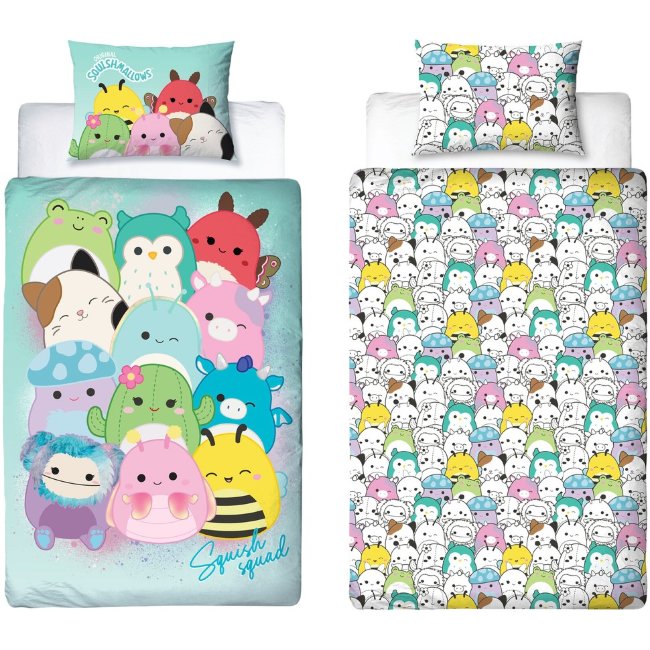 Детский комплект постельного белья Squishmallows 150x210+50x60 см