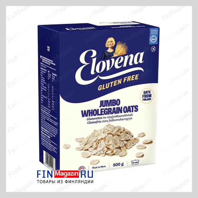 Овсяные хлопья (13 мин) без глютена Elovena 500 гр Овсяные хлопья (13 мин) без глютена Elovena 500 гр