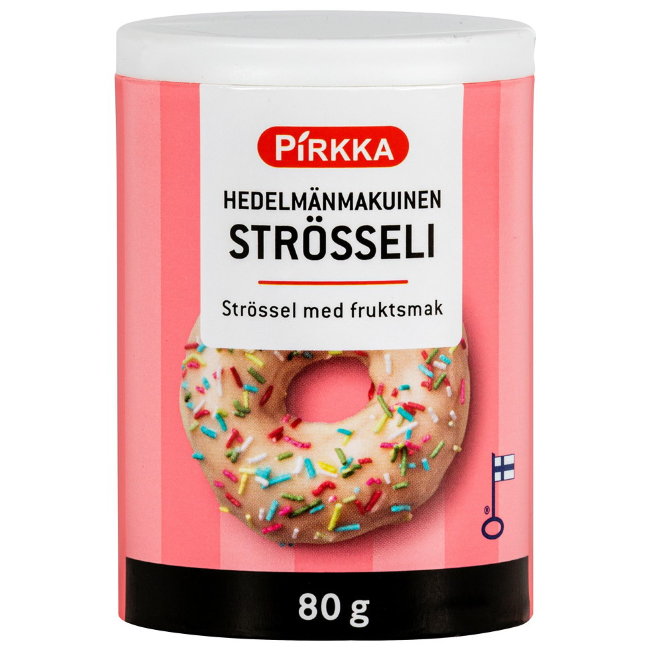Кондитерская посыпка Pirkka (цветные палочки) 80 гр Кондитерская посыпка Pirkka (цветные палочки) 80 гр