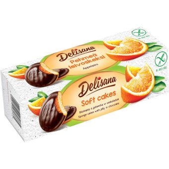 Желейное печенье Delisana с апельсином 150 гр