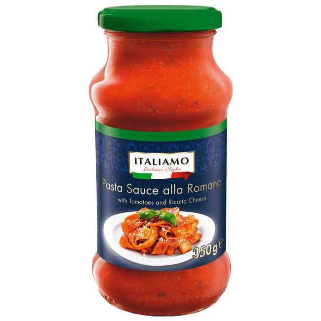 Томатный соус для пасты ITALIAMO Pasta Sauce alla Romana с сыром Pecorino Romano P.D.O. 350/710 гр