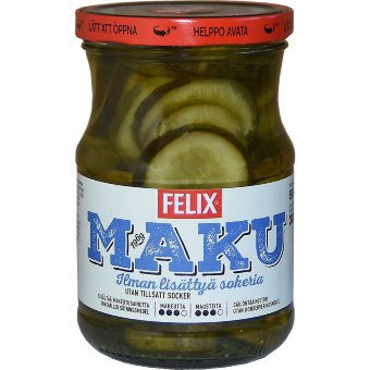 Огурцы Felix без сахара 560/300 гр