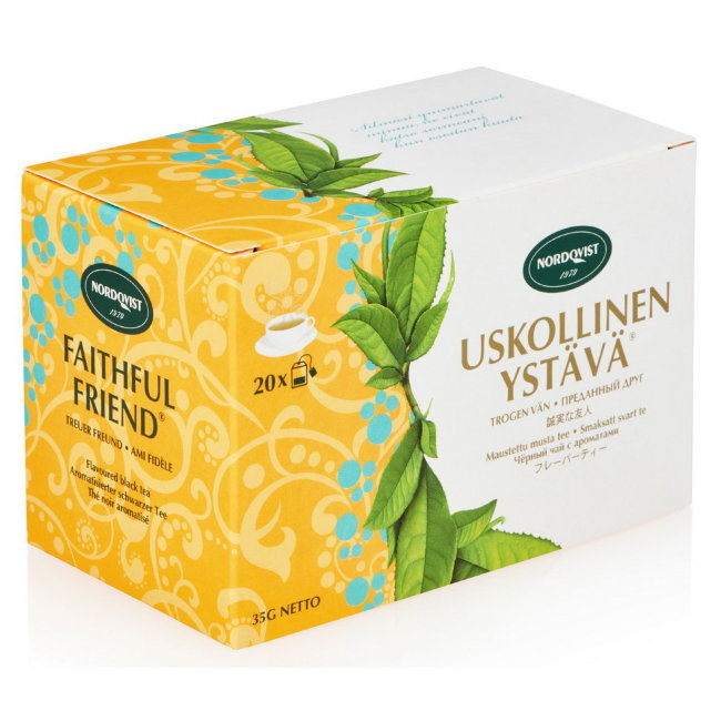 Чай Nordqvist черный Uskollinen Ystava 20 шт
