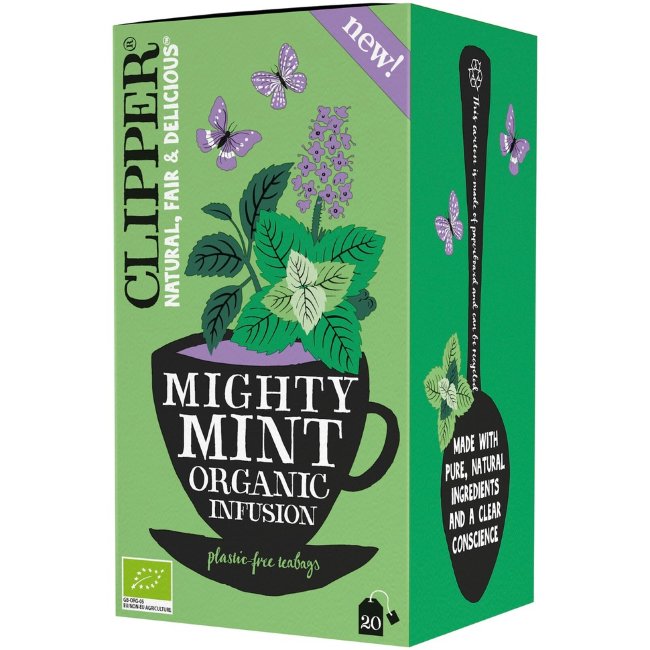 Травяной чай с мятой Clipper Luomu Mighty mint органический 20 шт / 32 гр