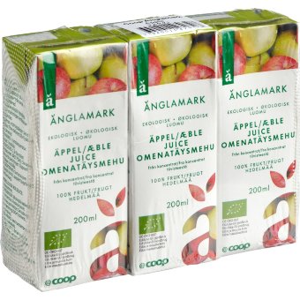 Яблочный сок Änglamark органический (уп 3 шт) 600 мл Яблочный сок Änglamark органический (уп 3 шт) 600 мл