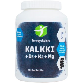 Таблетки Terveyskaista Kalkki+D3+K2+MG 90 шт.