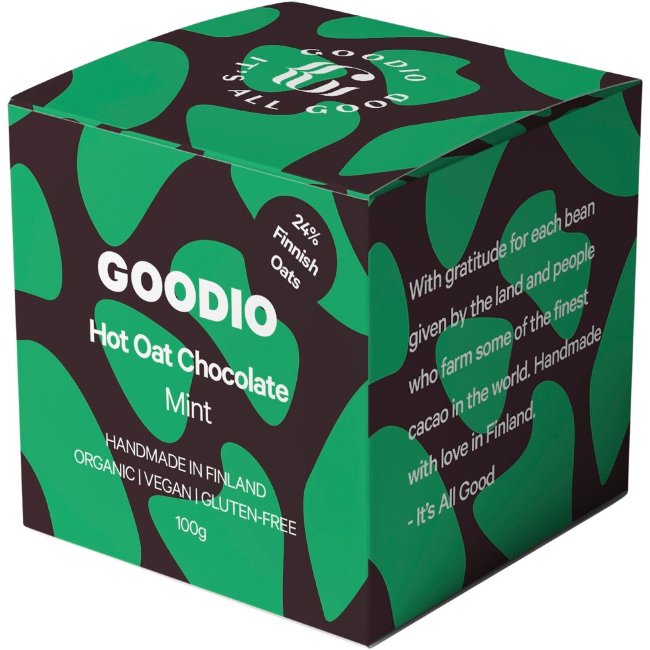 Органическая овсяная какао-крошка с мятным шоколадом Goodio 100 гр