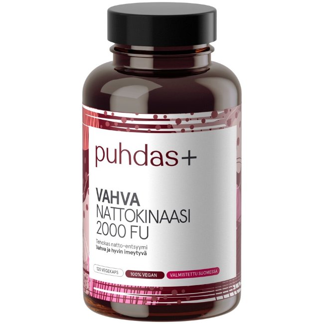 Экстракт натто наттокиназа Puhdas+ Vahva Nattokinaasi 2000 FU 120 капсул