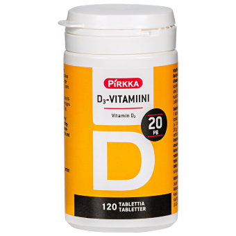 Витамин Д3 Pirkka D3- 20 мкг 120 табл Витамин Д3 Pirkka D3- 20 мкг 120 табл