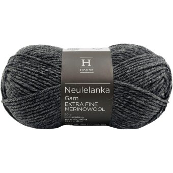 Пряжа House из мериносовой шерсти 50 гр Dark Grey Melange 193