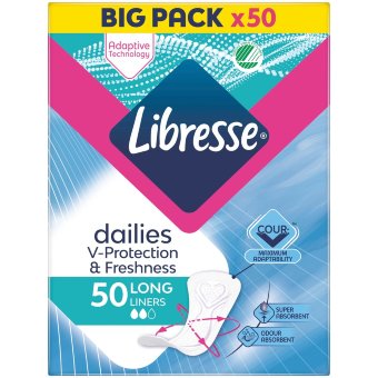 Прокладки для трусиков Libresse Dailies 50 шт Long