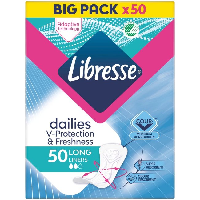 Прокладки для трусиков Libresse Dailies 50 шт Long