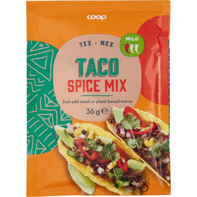 Смесь специй Tex Mex для Тако Coop 36гр Taco Spice Mix