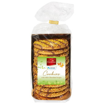 Пасхальное печенье Favorina с полосками из молочного шоколада 200 гр Пасхальное печенье Favorina с полосками из молочного шоколада 200 гр