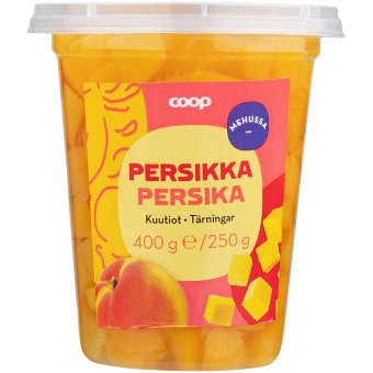 Кусочки персика в собственном соку Coop 400/250 гр