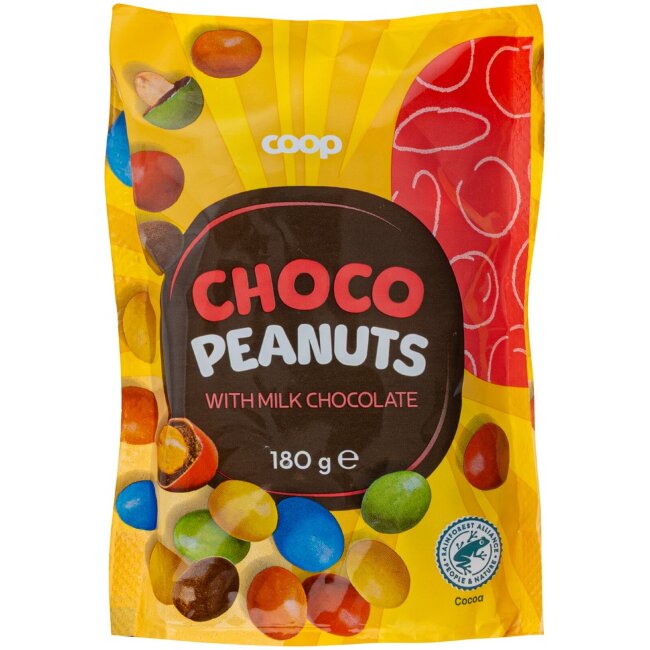 Драже арахис в молочном шоколаде Coop Choco Peanuts 180 гр
