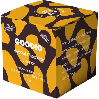 Органическая овсяная какао-крошка с лакрицей Goodio 100 гр