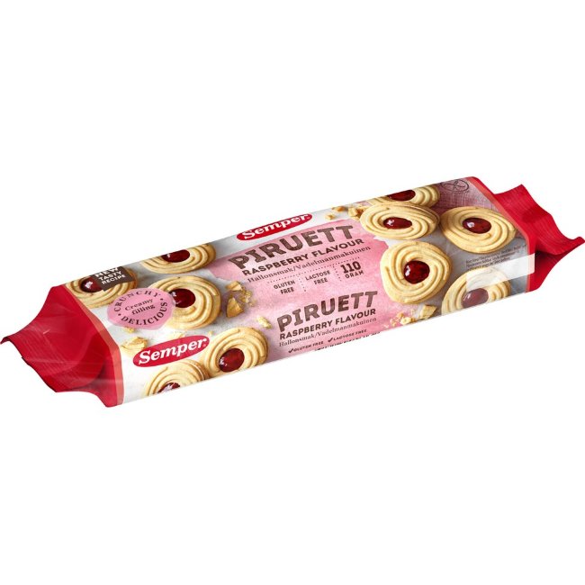 Печенье без глютена с малиной Semper Piruett 110 гр