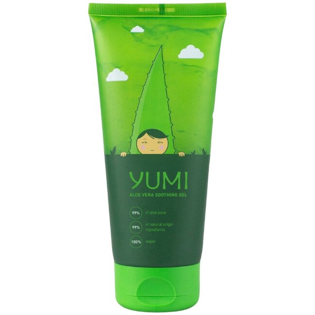 Гель для тела, лица и волос Yumi 99 % aloe vera 200 мл Гель для тела, лица и волос Yumi 99 % aloe vera 200 мл