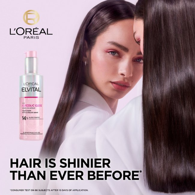Сыворотка для волос L'Oréal Paris Elvital Glycolic Gloss для блеска, несмываемая, 150 мл