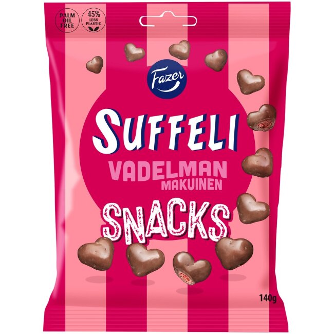 Конфеты с малиновым вкусом Fazer Suffeli Snacks 140 гр