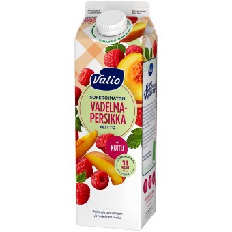 Кисель из малины и персика с клетчаткой Valio 1 кг несладкое