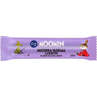 Лакричная конфета Fazer Moomin (черника, малина) 20 гр
