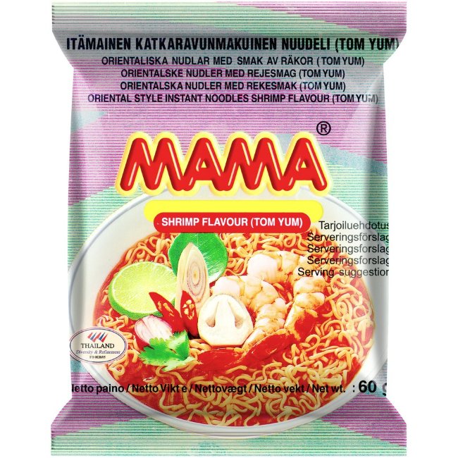 Лапша восточная Mama со вкусом креветок 60 гр