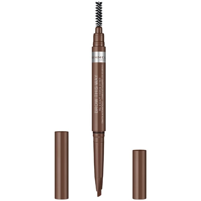 Карандаш для бровей Rimmel Brow This Way Filler & Fixer 002 medium brown 0,4 г