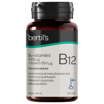 Витамин В12 1000 мкг и Фолат Bertil's 100 таб Витамин В12 1000 мкг и Фолат Bertil's 100 таб