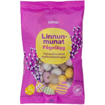 Драже из молочного шоколада Coop linnunmunat 200 гр