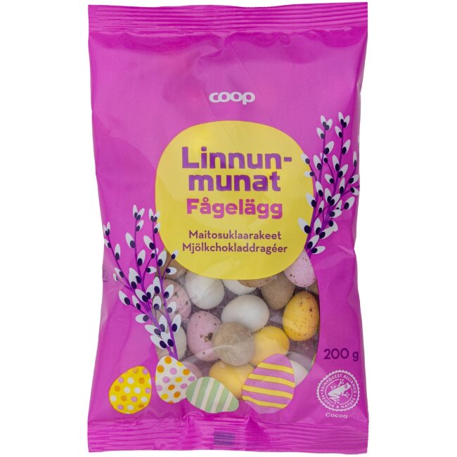 Драже из молочного шоколада Coop linnunmunat 200 гр