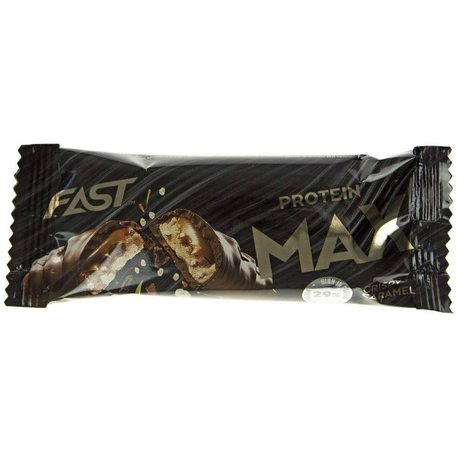 Хрустящий протеиновый батончик с ириской Fast max 45 гр