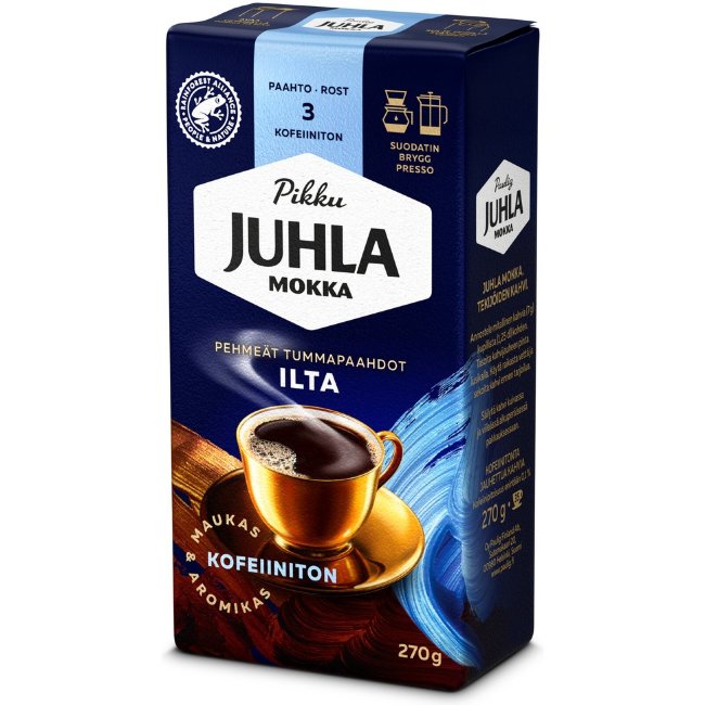 Кофе без кофеина Paulig Juhla Mokka Ilta молотый для фильтра 270 гр