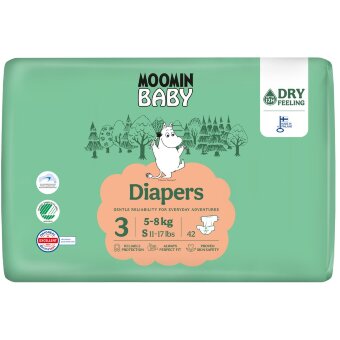Подгузники-клеенки Moomin Baby 3 - 42 шт 5-8 кг Подгузники-клеенки Moomin Baby 3 - 42 шт 5-8 кг
