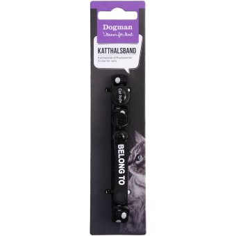 Ошейник для кошек Dogman 10 мм x 21-30 см черный Ошейник для кошек Dogman 10 мм x 21-30 см черный