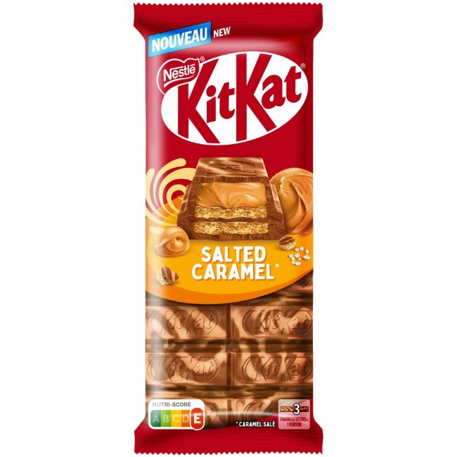 Шоколад с вафельной начинкой KitKat с солёной карамелью 99 гр