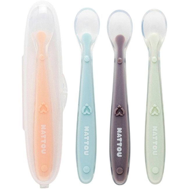 Силиконовые первые ложки Nattou 4 шт