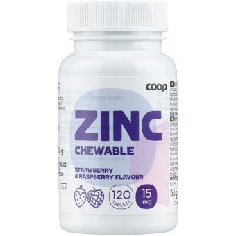 Цинк Coop (клубника, малина) Zn Puru 15 мг 120 табл