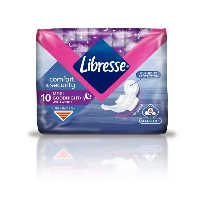 Гигиенические прокладки Libresse Maxi Goodnight 10 шт