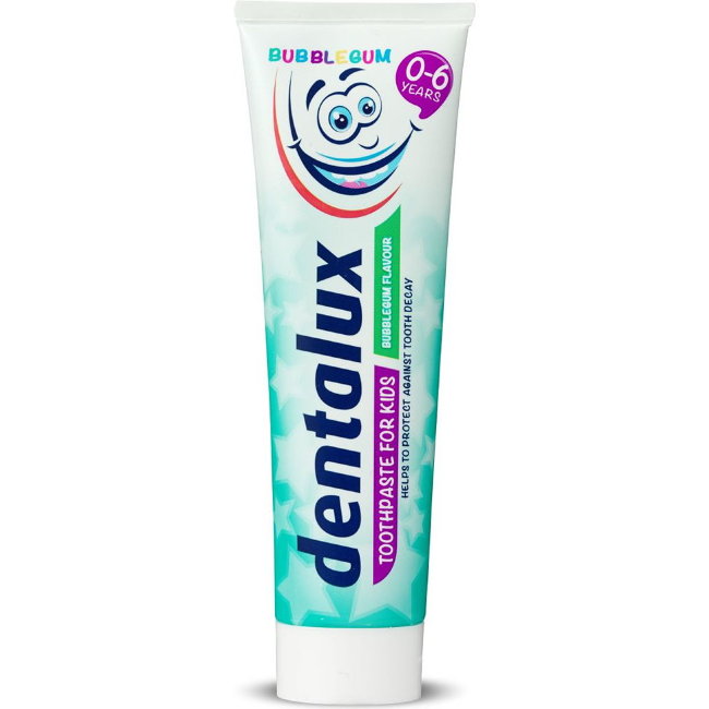 Детская зубная паста 0-6 лет Dentalux Kids (со вкусом bubblegum) 100 мл