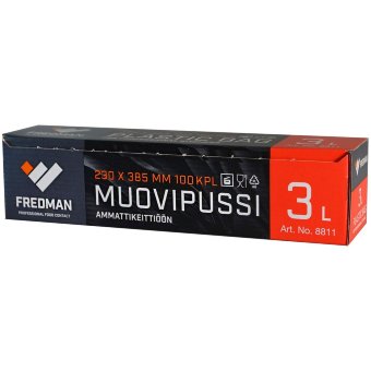 Пакеты для пищевых продуктов Fredman (полиэтилен) 100 шт 230х385 3л