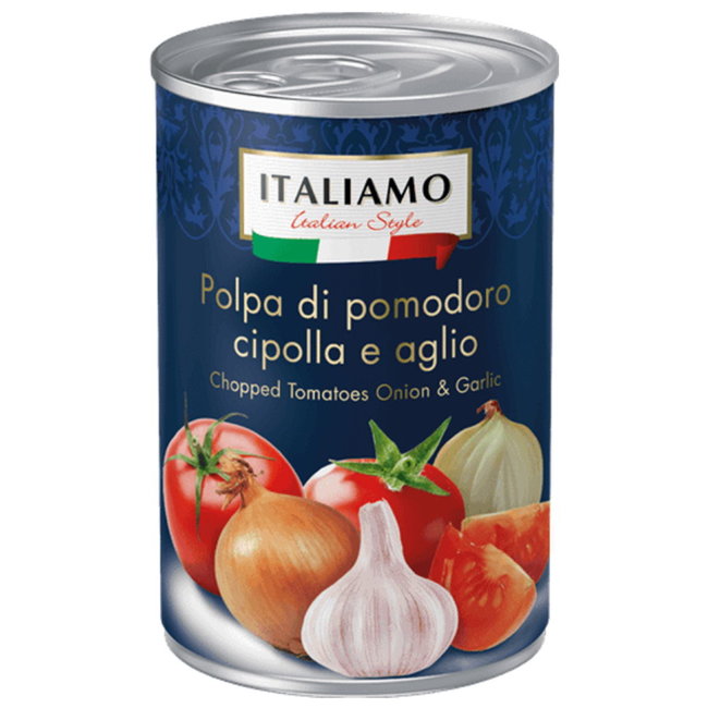 Измельченные томаты с луком и чесноком ITALIAMO 400 гр
