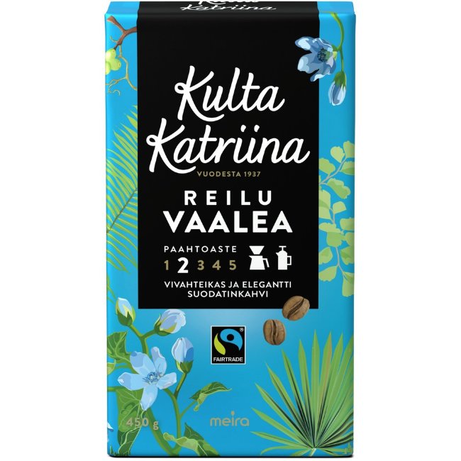 Молотый кофе Kulta Katriina Reilu Vaalea (Fairtrade) 450 гр