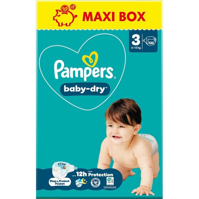 Подгузники Pampers BabyDry S3 6-10 кг 132 шт Подгузники Pampers BabyDry S3 6-10 кг 132 шт