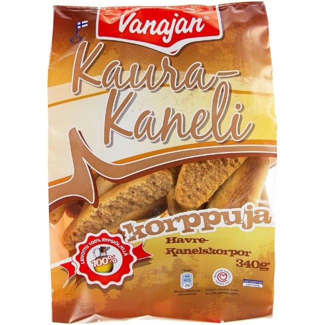 Овсяные коржики с корицей Vanajan 340 гр