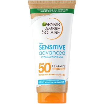 Солнцезащитный крем для чувствительной кожи SPF50+ Garnier Ambre Solaire 175 мл
