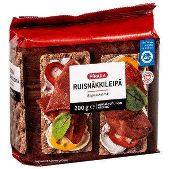 Цельнозерновые ржаные хлебцы Pirkka 200 гр