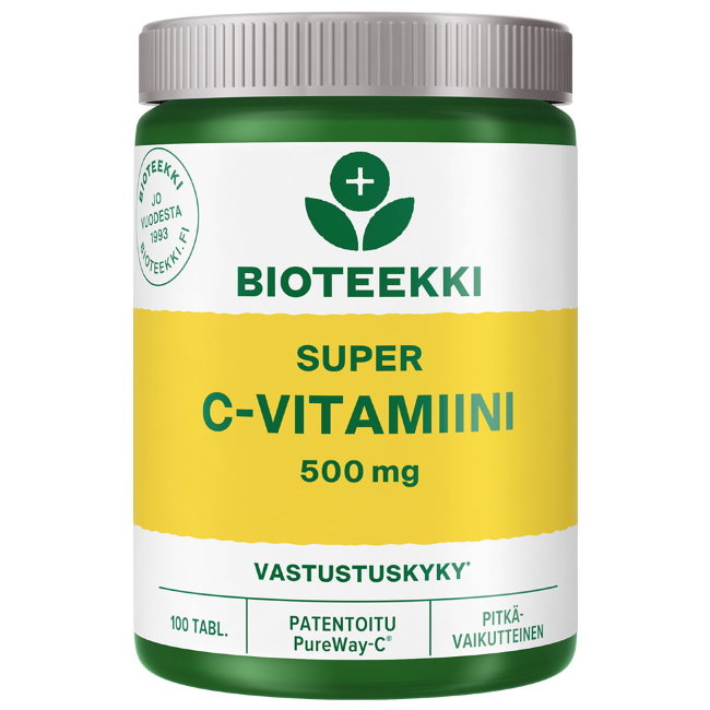 Витамин C усиленный Super C-vitamiini 100 таблеток Bioteekki