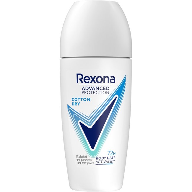 Антиперспирант-дезодорант Rexona Advanced Protection Cotton dry роликовый для женщин 50 мл